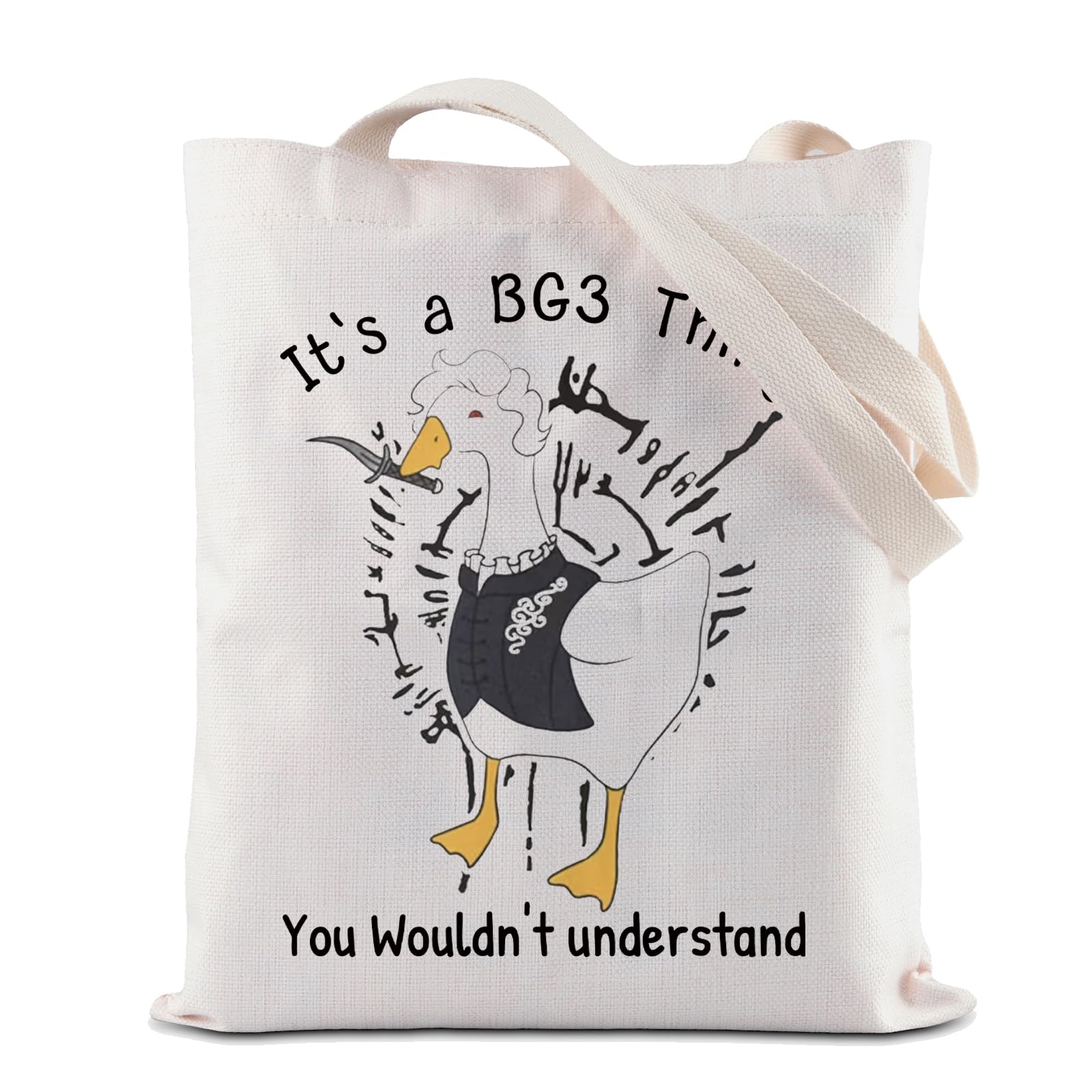 ZJXHPO BG3 Tote Bag Its A BG3 Thing You Wouldn't Understand Reusable Grocery Shopping Bag Astarion Handbag Video Gamer Gift