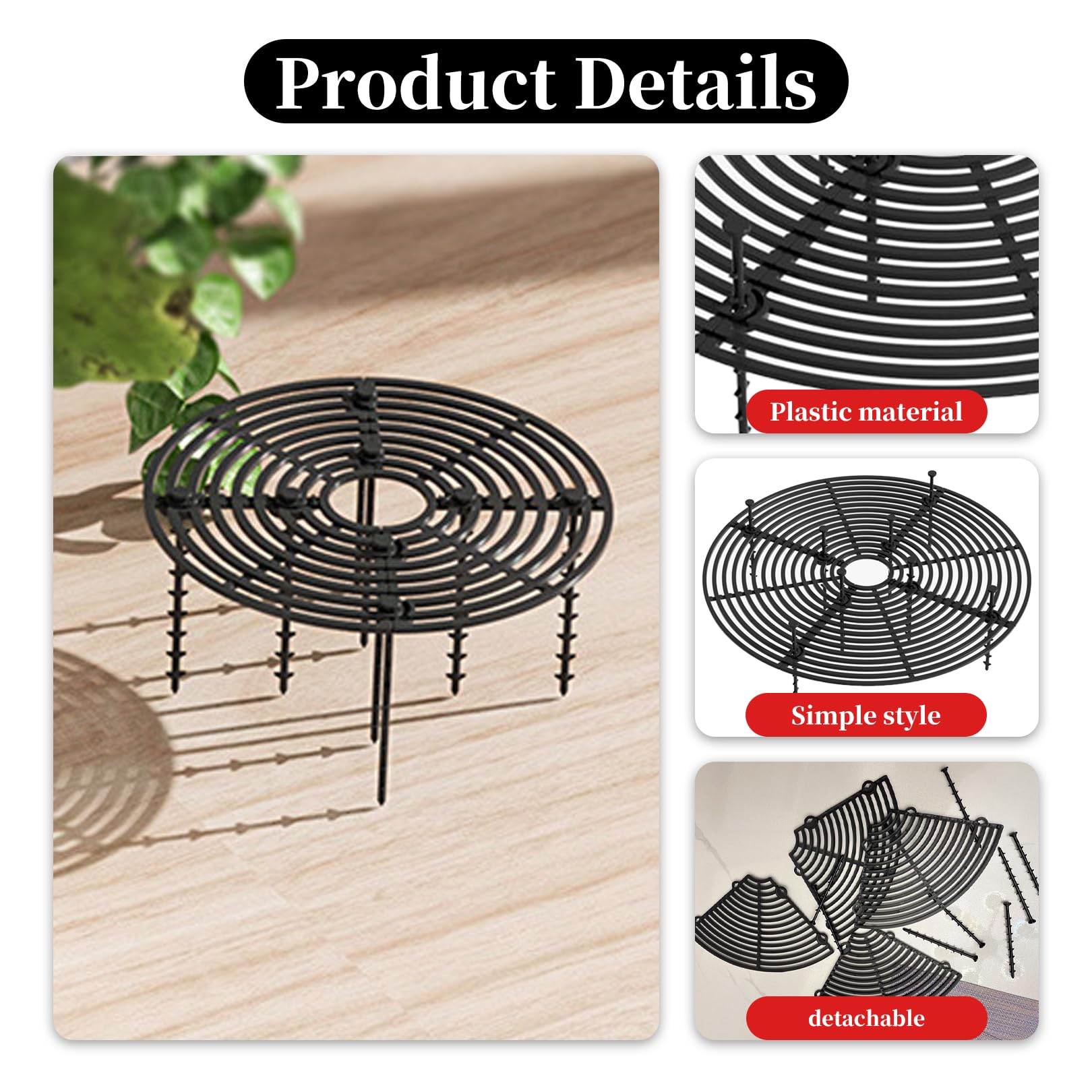 Lot de 2 grilles de protection pour pots de fleurs, chats, protection des pots de fleurs, grille de protection pour pots de fleurs, plantes victimes découpables, pour la protection des enfants et des