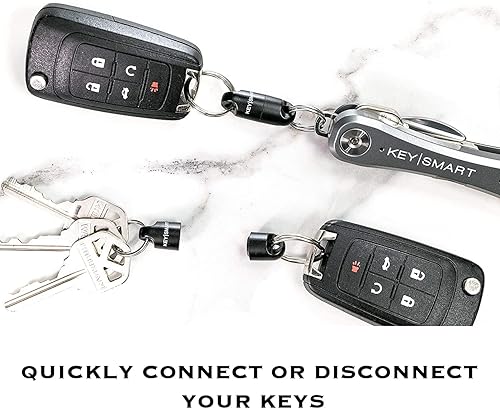 Miniatura 8 de KeySmart MagConnect - Llavero magnético para bolso, llaveros para llaves de coche, llavero desmontable de liberación rápida