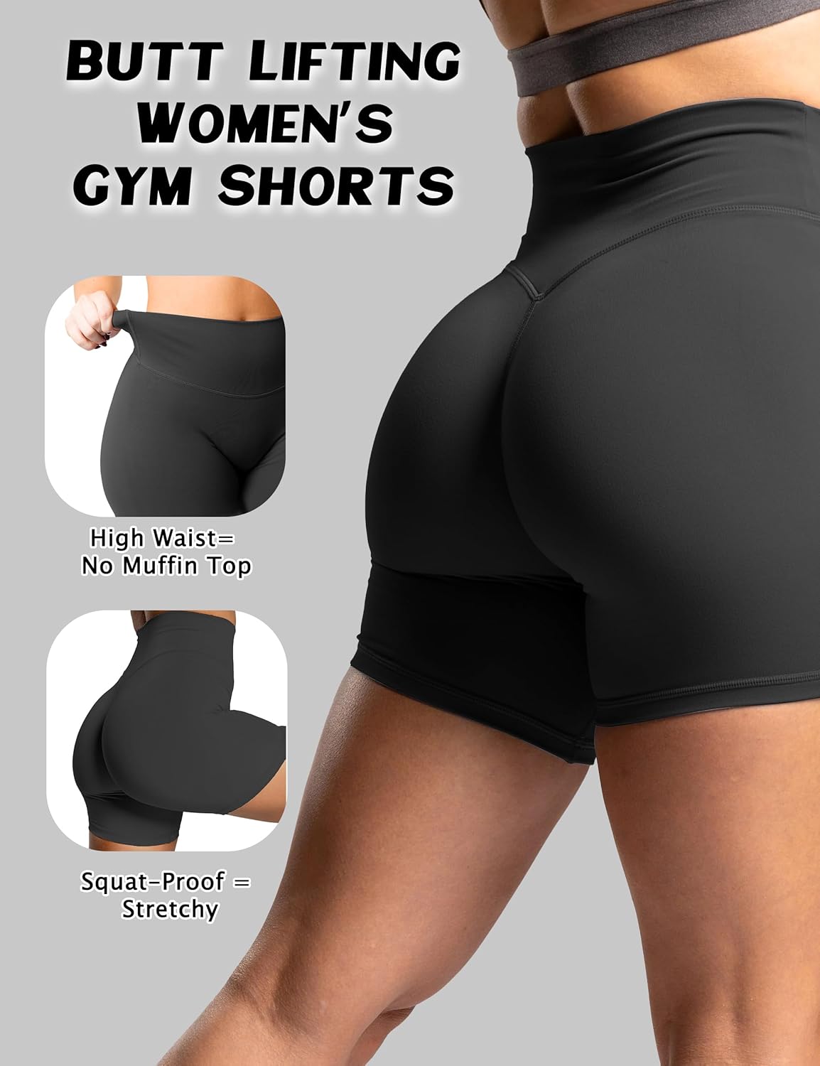 Unthewe Women's Workout Gym Biker Shorts High Waisted Athletic Booty Yoga Shorts with Tummy Control - Image 4