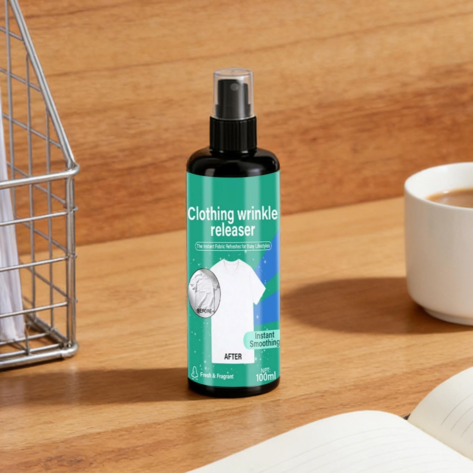 Fabric Starch Spray, 3.9x14cm, 100ml Sizing Mist, Ironing Aid, Clothing Care, Pressing Garments, Laundry Maintenance, Smoothing Apparel Finishing