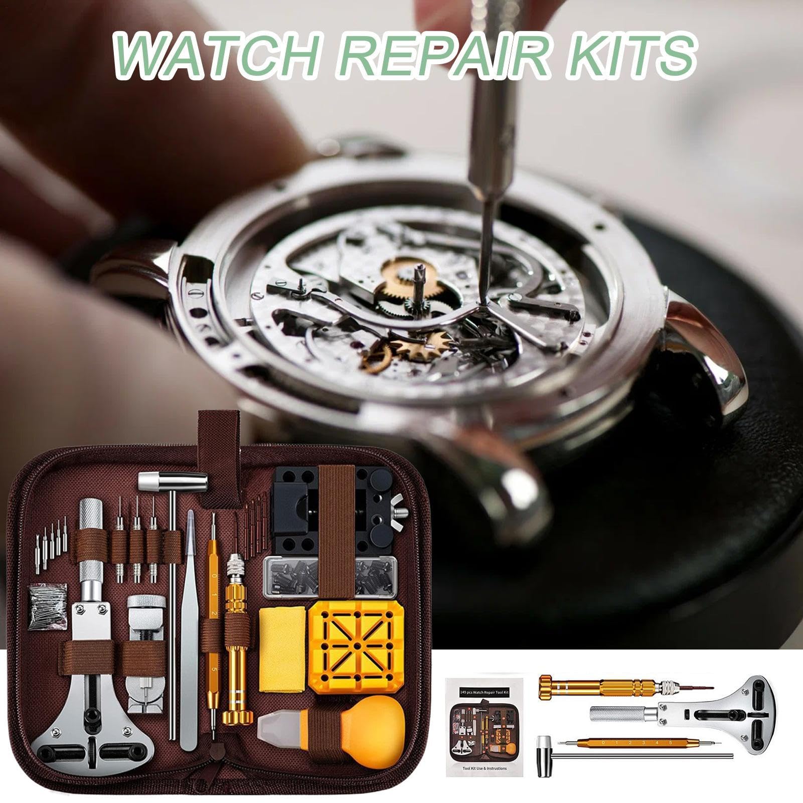 Kit de Reparación de Relojes 149 Piezas Herramientas & Accesorios para