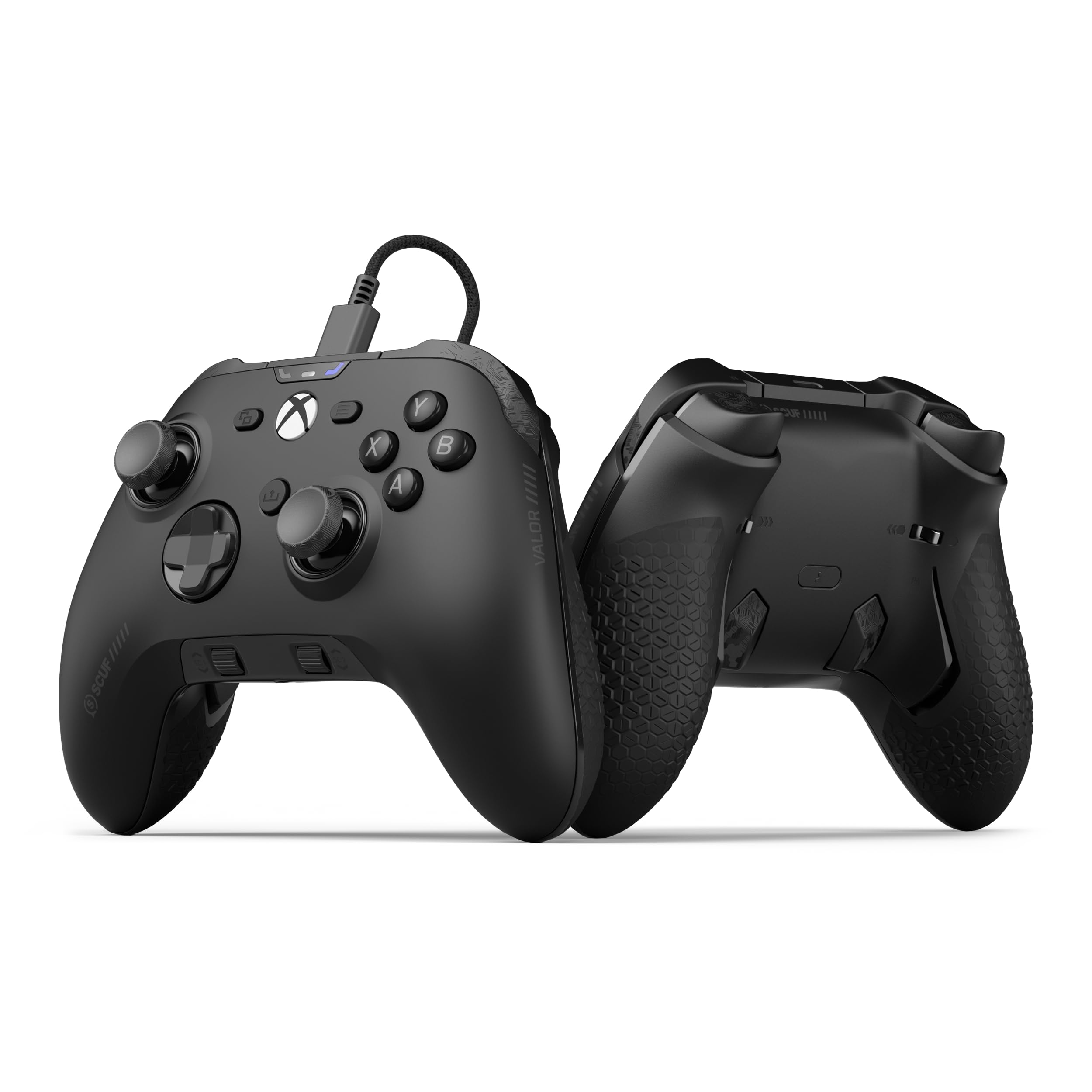Scuf VALOR Mando Xbox Performance con Cable, TMR Anti‑Drift – Negro | Palas Traseras Personalizables, Gatillos Instantáneos, Controles de Audio, Xbox Series X|S, Xbox One, Windows PC