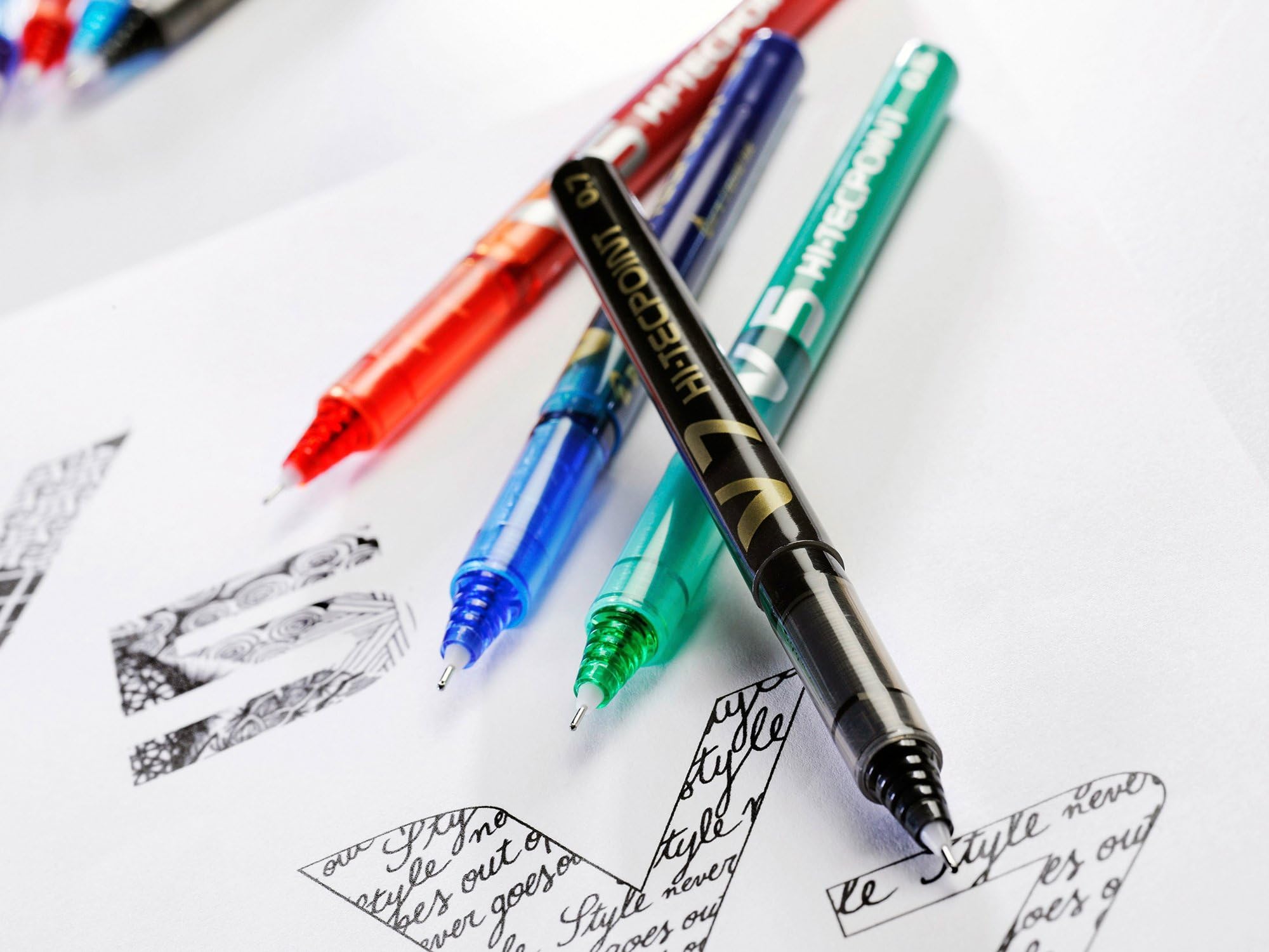 Pilot - Hi-Tecpoint V5 - Liquid Ink Roller Pen - Blue Fine Point (Box of 12 units)