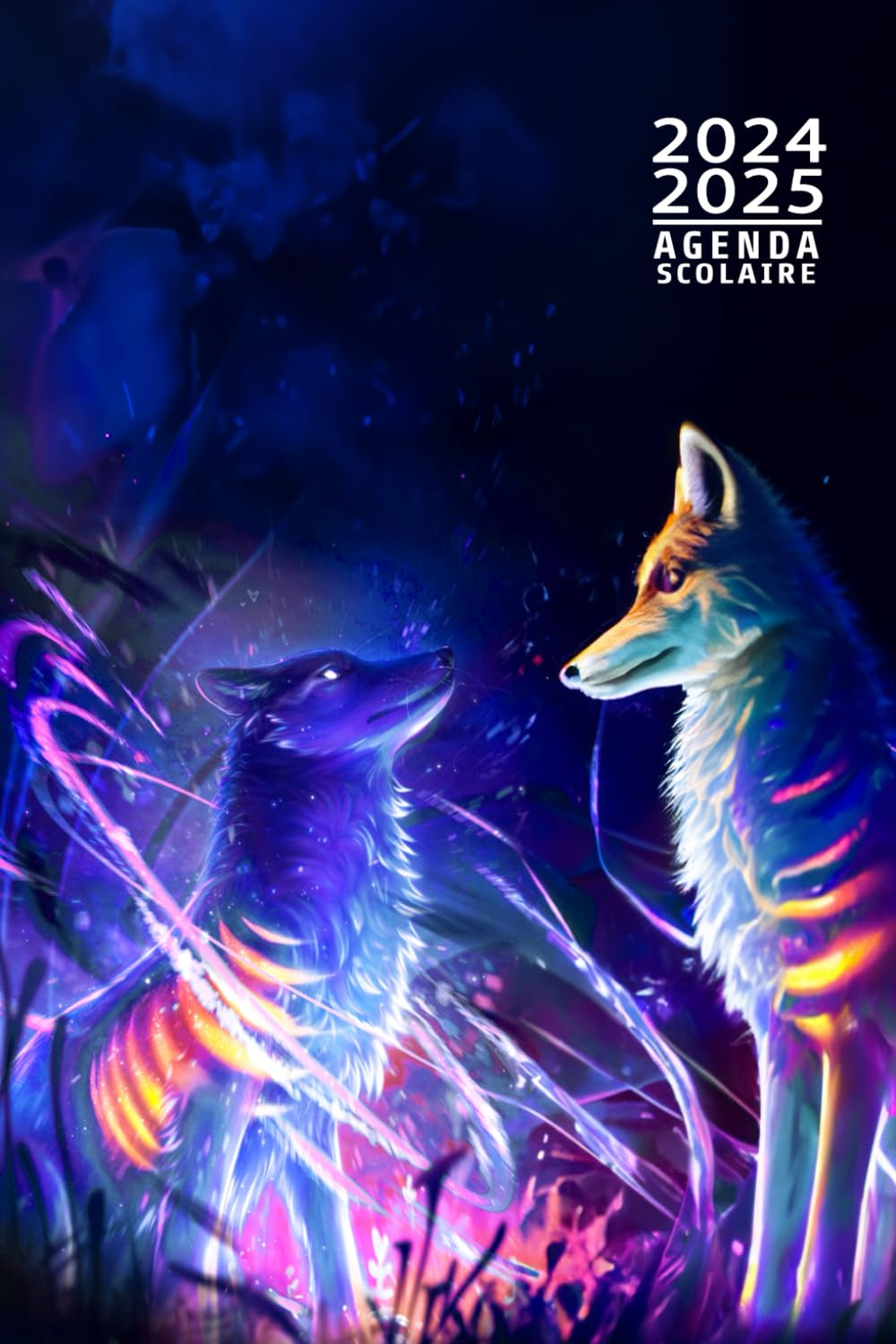 Agenda Scolaire 2024/2025 loup: Soyez le maître incontesté de votre temps, atteignez vos objectifs académiques avec aisance grâce à notre ... 1 Jour Par Page au format A5 (French Edition)
