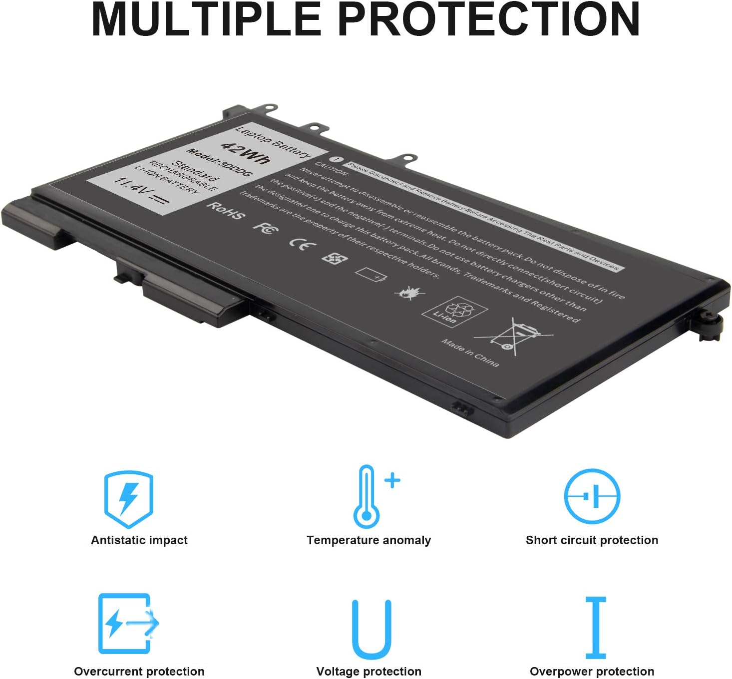 TREE.NB 3DDDG (42Wh) Battery Compatible with Dell Latitude 5280 E5280 5290 5480 E5480 5490 5580 5590 03VC9Y 45N3J