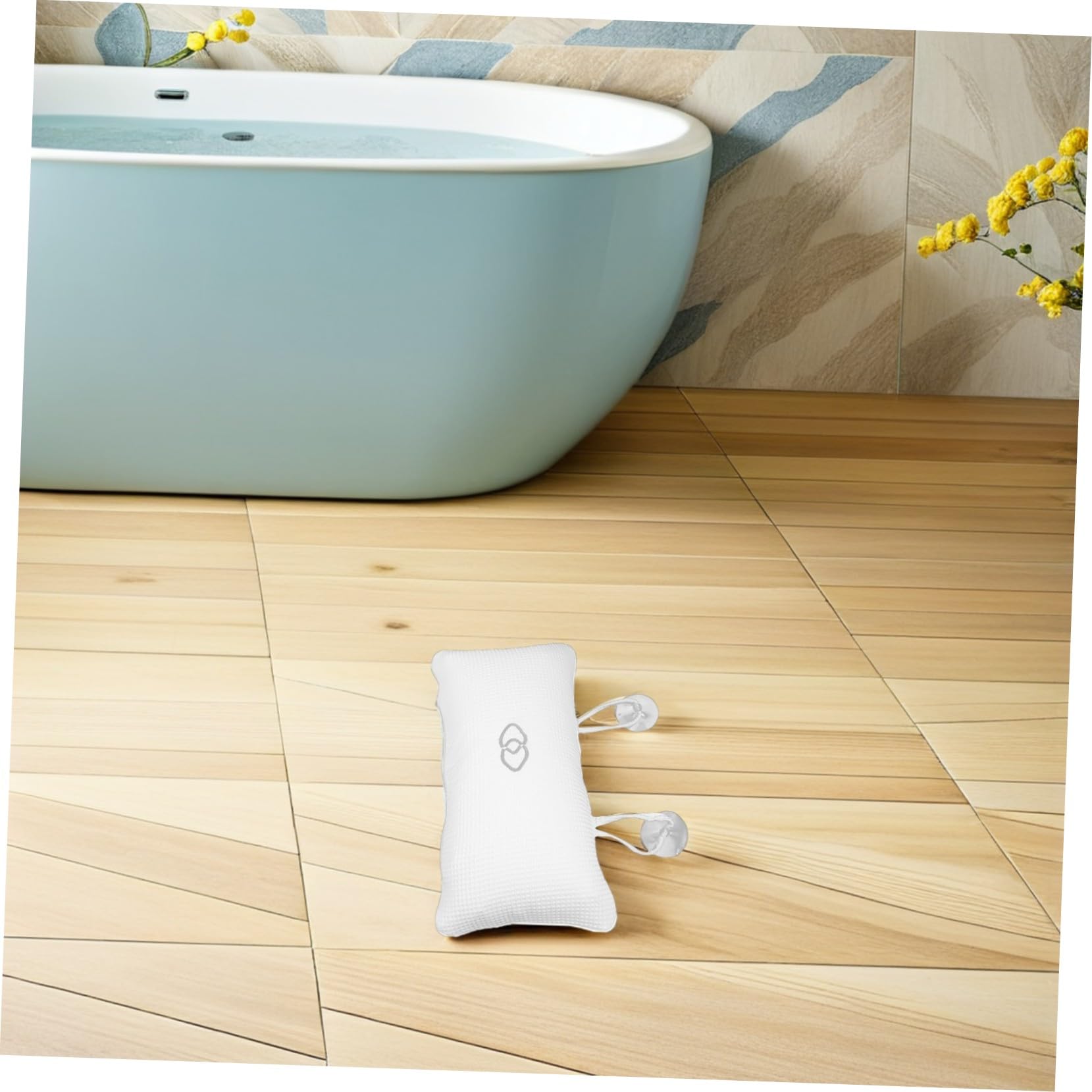 FOMIYES 3 Pezzi Cuscini Bagno Ergonomici con Ventose Supporto Rapido Asciutto per e Cuscino Vasca Bagno Hotel e Spa Design Elegante e Confortevole