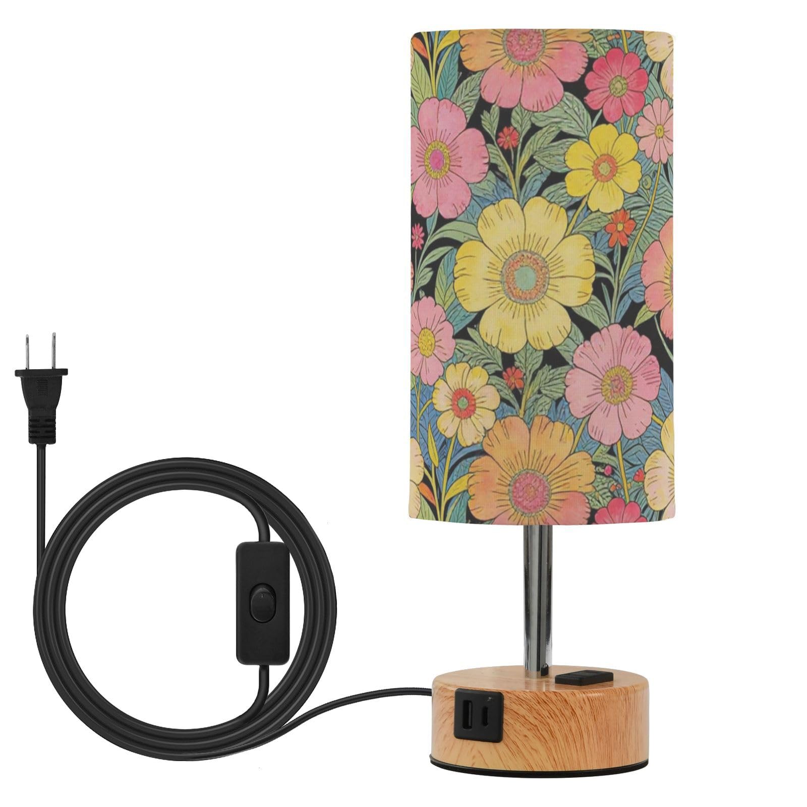 Yuiboo Dotykowe lampy stołowe z portami USB C+A, lampka nocna na biurko
