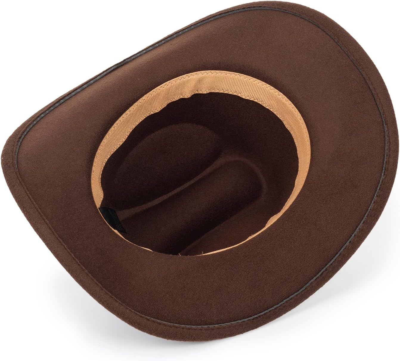 Western Cowboy Hat for Men Women Classic Roll Up Fedora Hat with Buckle Belt(Size:S-M) - Image 8