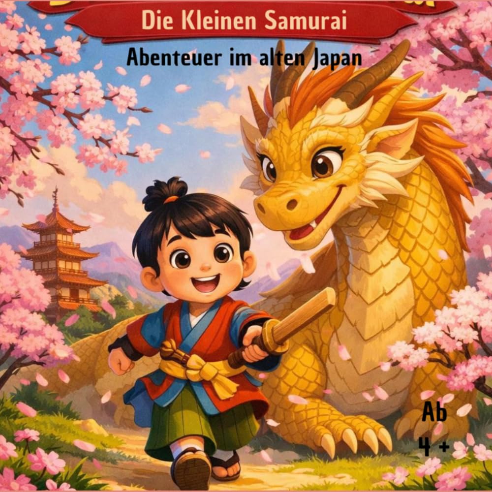 Die Kleinen Samurai - Abenteuer im alten Japan: Ein spannendes Malbuch über Mut, Freundschaft und Abenteuer, 32 Bilder zum Ausmalen, ab 4 Jahren