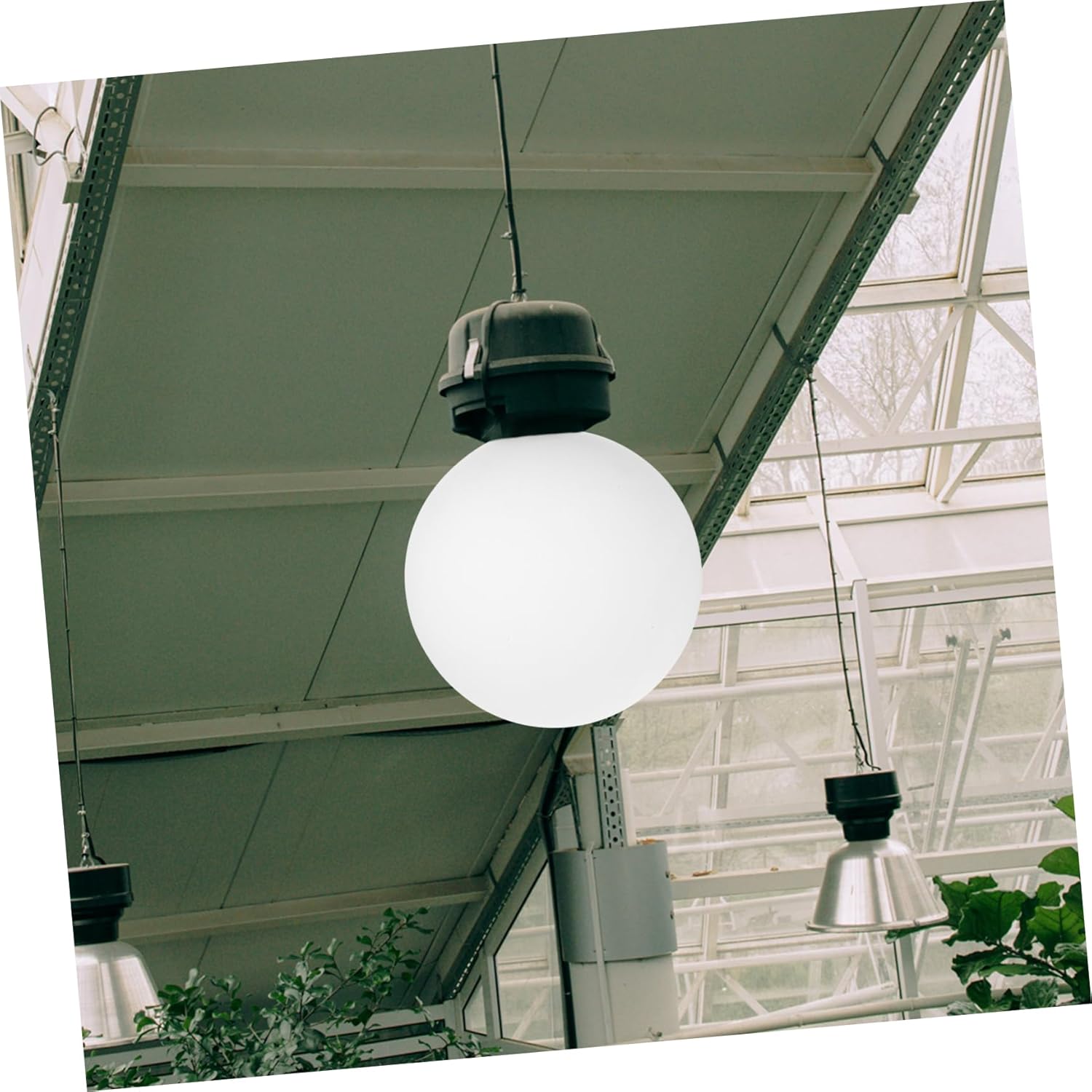 DECHOUS Frosted Glass Spherical Lampshade Replacement for Light Fixtures Threaded Lighting Modern Design