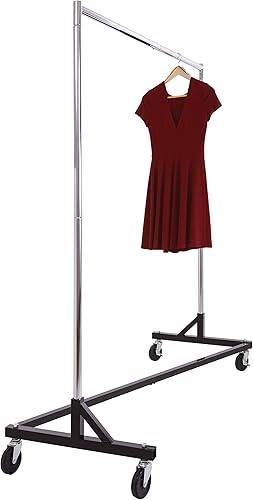 Miniatura 2 de Perchero comercial para ropa (perchero en Z) - Perchero con ruedas, perchero en Z con construcción KD con tubos cuadrados duraderos, perchero para