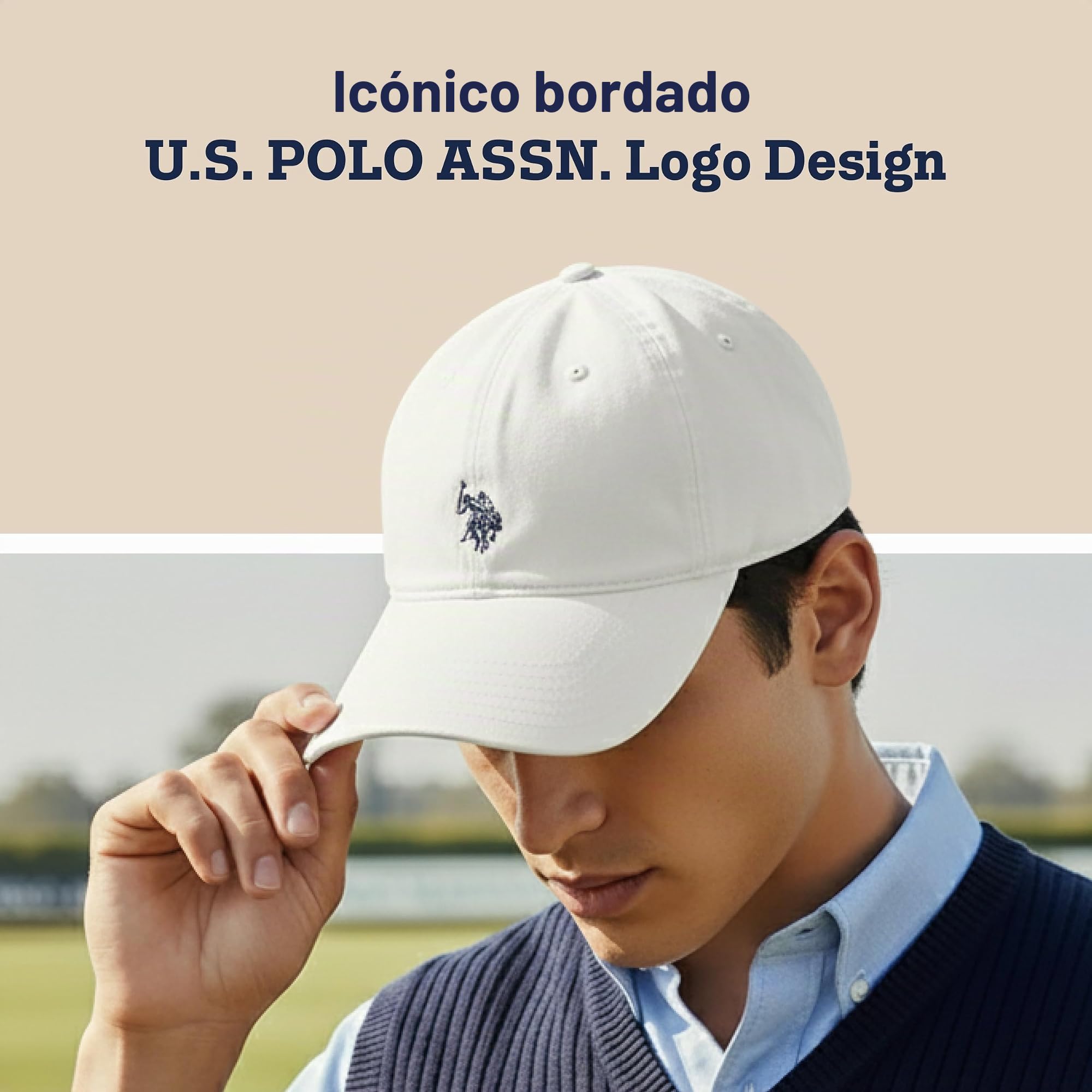 U.S. Polo Assn. Men's Mens Washed Twill Cotton Adjustable Baseball Hat with Pony Logo and Curved Brim Baseball Cap