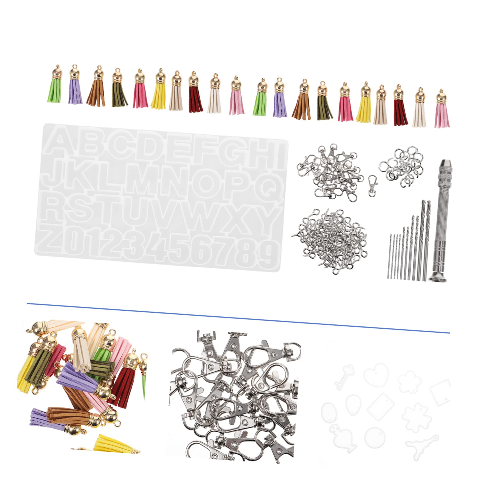 Moule Lettres et Chiffres en Silicone Translucide pour Bricolage | Lot de 1 Set de Set de Set, Réutilisable, pour Loisirs Créatifs et Mains à Pâte, Fournitures en Silicone