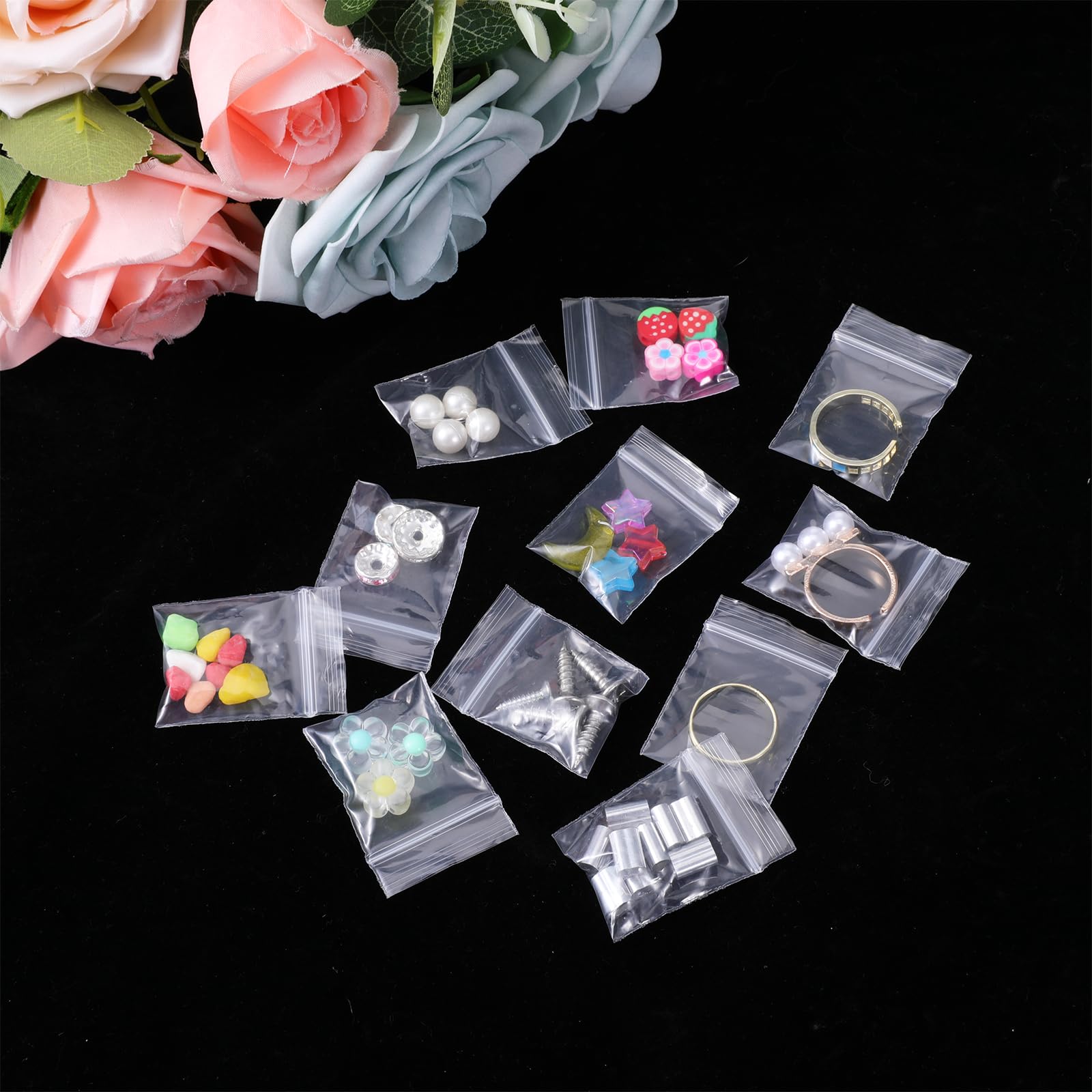100 x Hersluitbare plastic zakjes, 8 x 12 cm, met druksluiting, verzendzakjes (40 maten naar keuze 100 x Hersluitbare plastic zakjes, 8 x 12 cm, met druksluiting, verzendzakjes (40 maten naar keuze
