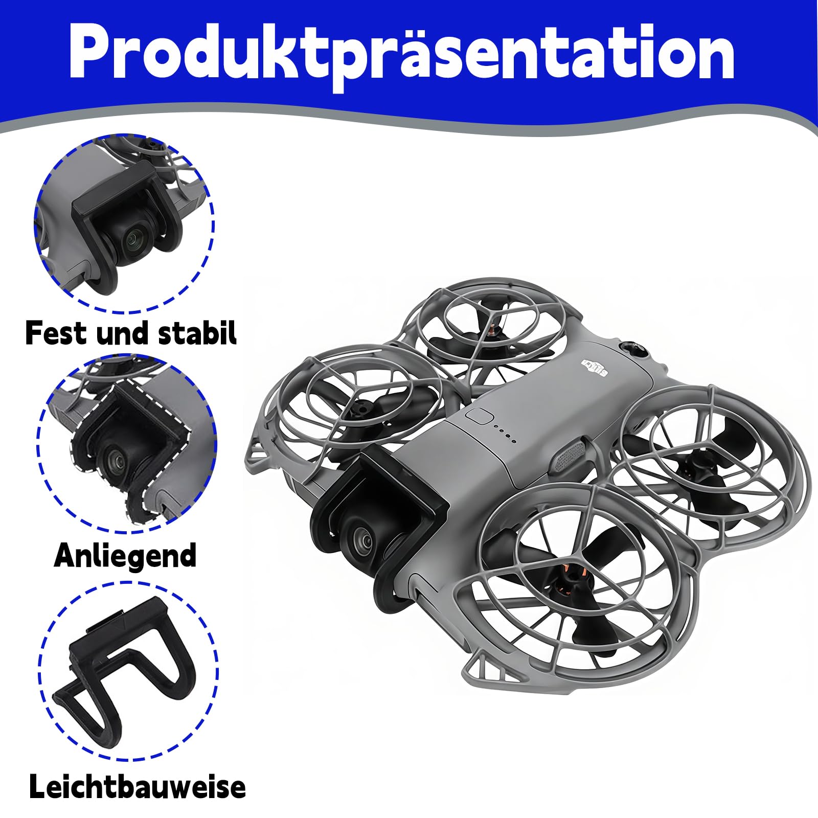 Copriobiettivo compatibile con DJI NEO 2 - Protezione Gimbala, protezione paraurti cardanico, accessori per DJI NEO 2 drone, protezione antiurto, protezione per fotocamera drone, protezione antiurto