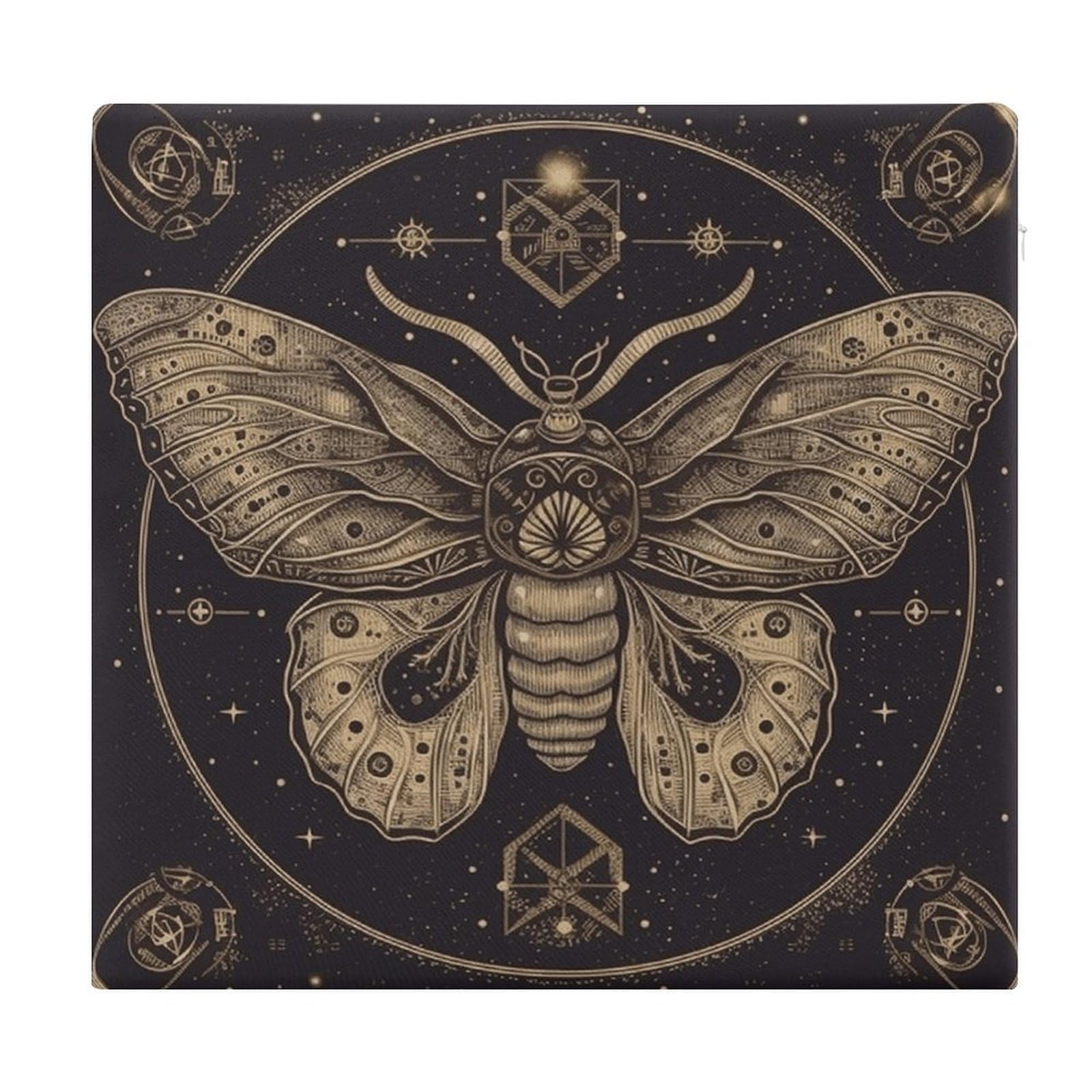 VstaDank Moth Square Cushion Cute Memory Foam Seat Cushions15x13In Comfort Meditation Floor Pillow Removable Cover Soft Stool Cushion Pillow for Balcony Tatami