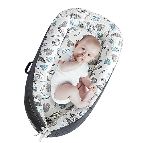 AMAWMW Tumbona para bebé recién nacido, nido para bebés de 0 a 12 meses, portátil, ajustable, lavable, funda para dormir en casa, funda extraíble,