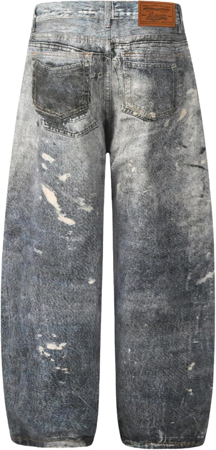 Aelfric Eden Baggy Vintage Washed Jeans Wide Leg Denim Casual Pants Unisex Loose Streetwear Trouser