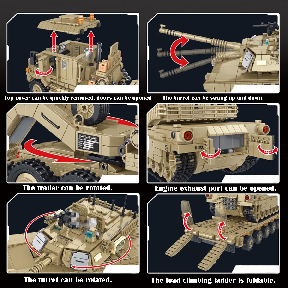 Amazon.com: Lemess Military M1070 Armored Transports Tank Building