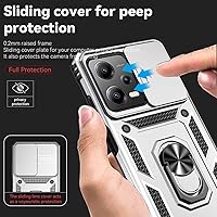 Vista 10 de Funda para Redmi Note 12 Pro Case/Poco X5 Pro 22101320G Funda con protector de pantalla de vidrio templado y cubierta de cámara deslizante, soporte