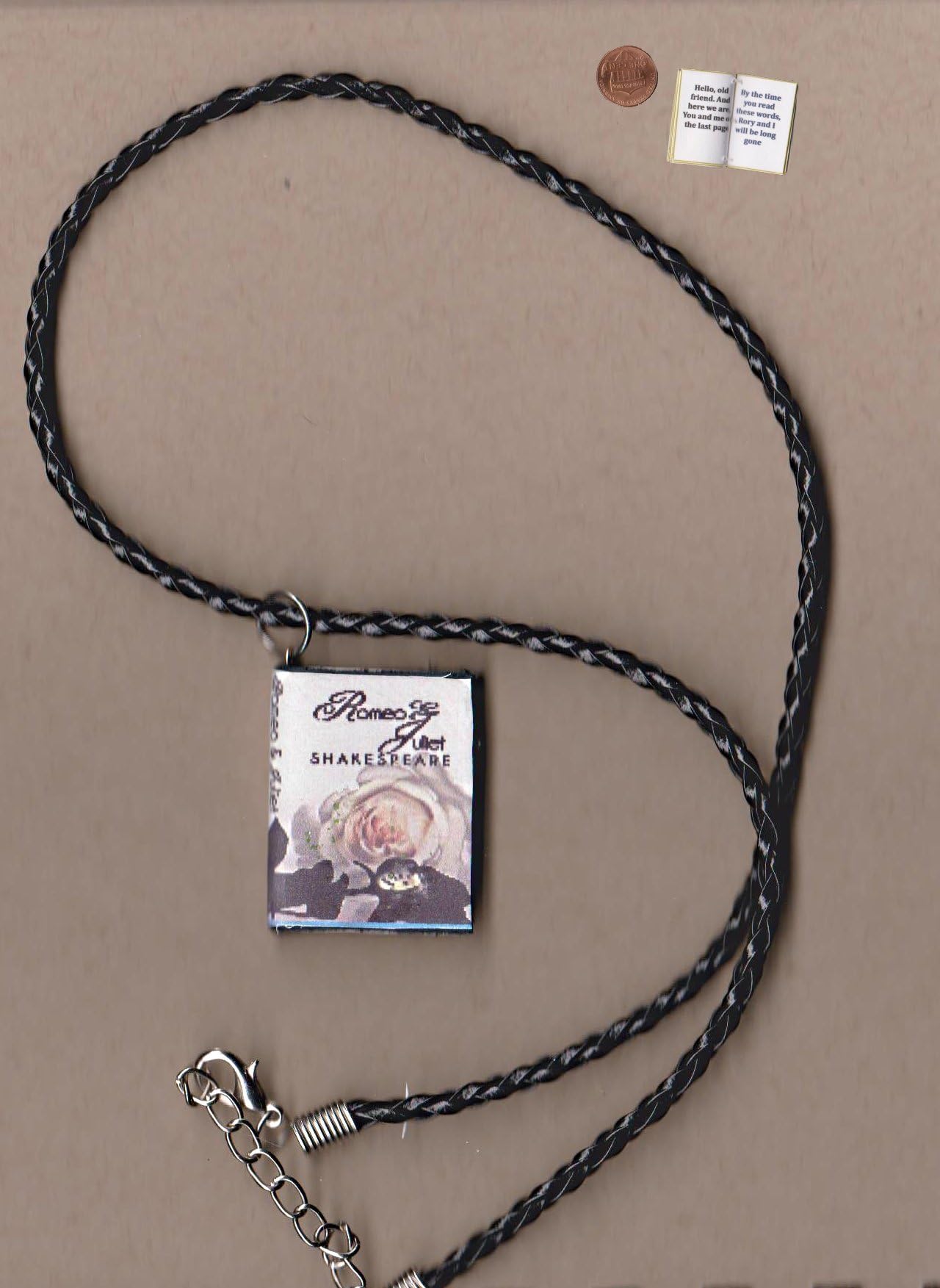 Romeo and Juliet Book Necklace