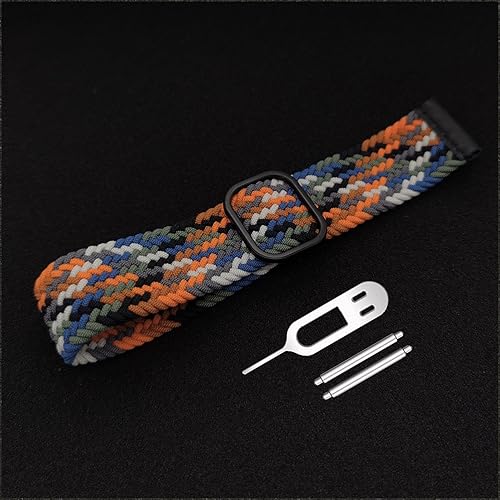 Miniatura 9 de Abanen Correa de reloj elástica Solo Loop de 0.876 pulgadas para Garmin Instinct 2 SolarInstinct 3 de 1.772 pulgadas, correa trenzada ajustable