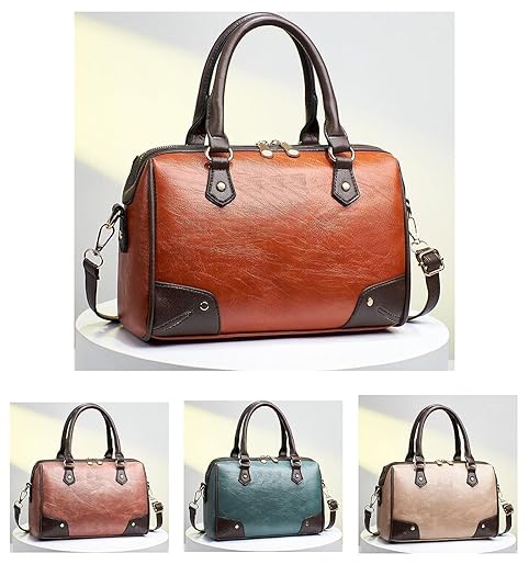 MAHVIW Natural Leather Top-Handle satchel Tote Handbags,Women Tote Bag For Women PU Leather Shoulder Handbag for Lady Large Capacity Bags with Strap Tote Bag Classic Bags for Women