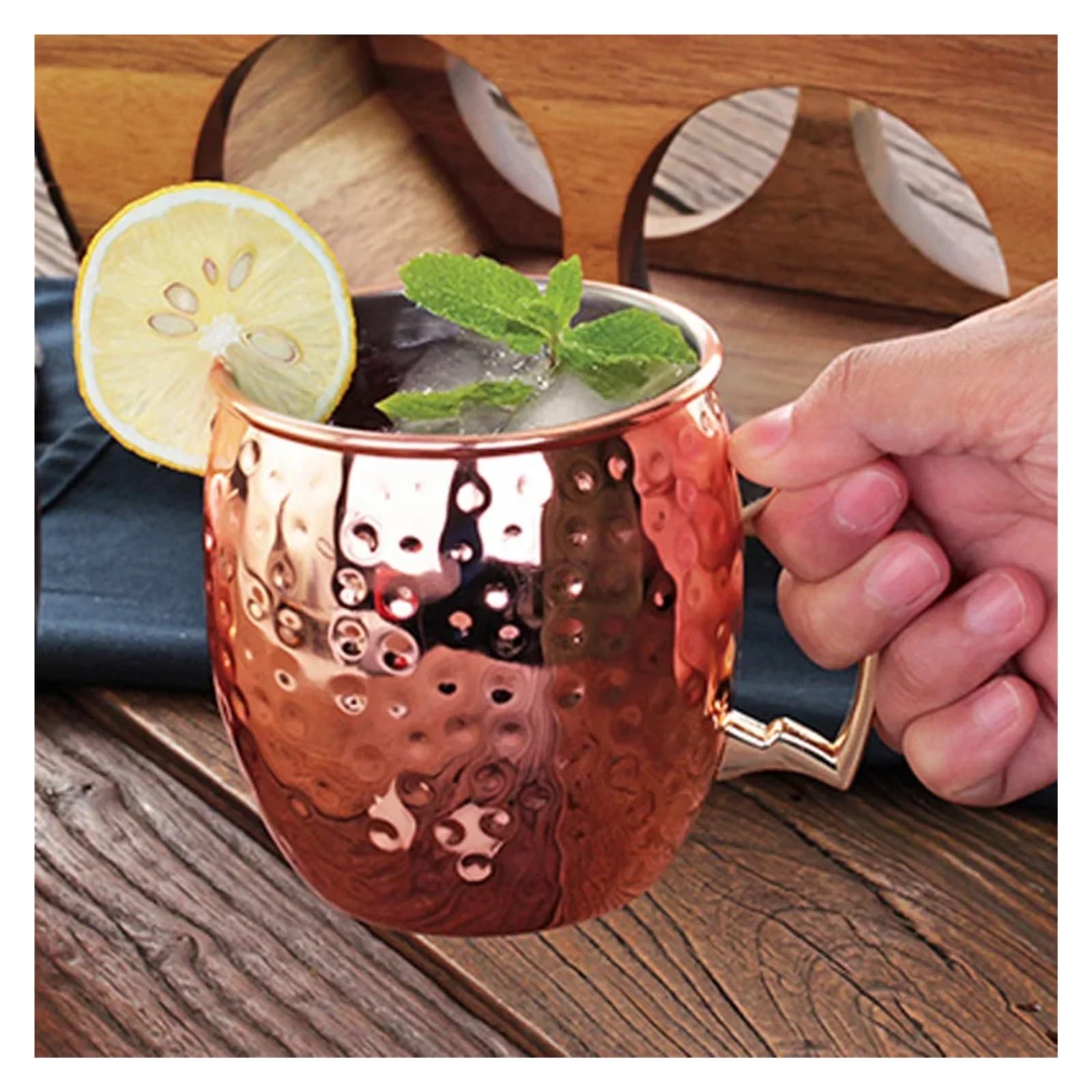 Weinbecher, Becher, Edelstahl, verkupfert, Saft, Bierbecher, Kaffeebecher, Bar, Champagner, Party-Trinkgeschirr Für Reisen Camping(2PCS)