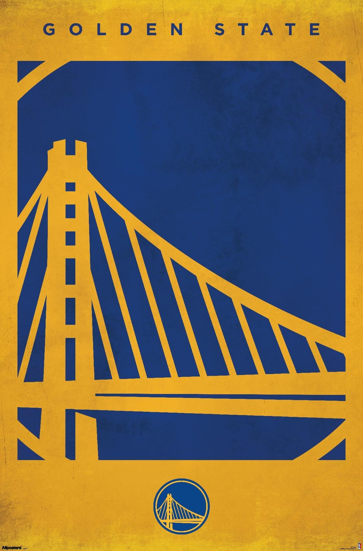 NBA Golden State Warriors - Logo 25 Wall Poster, 34L" x 22.4W", Unframed Version