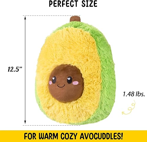 Miniatura 8 de Almohadilla térmica de aguacate para microondas sin perfume de 1.5 libras para mujeres y niños, bonita almohada suave y acogedora de felpa