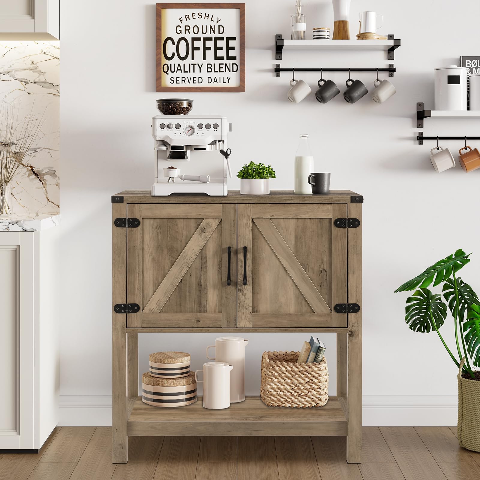 Mufico Sofa Table Console Table,Coffee Bar Cabinet,31.5 L x 13.8 D x 34.65 H ...