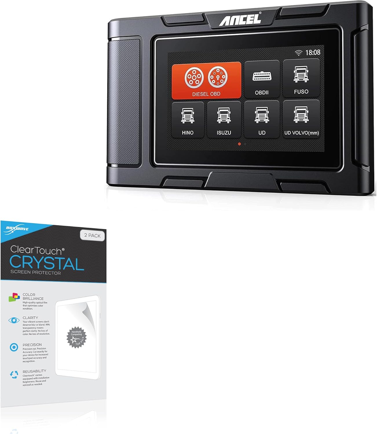 BoxWave Screen Protector Compatible with Ancel HD3200 (5 in) - ClearTouch Crystal (2-Pack), HD Film Skin - Shields from Scratches