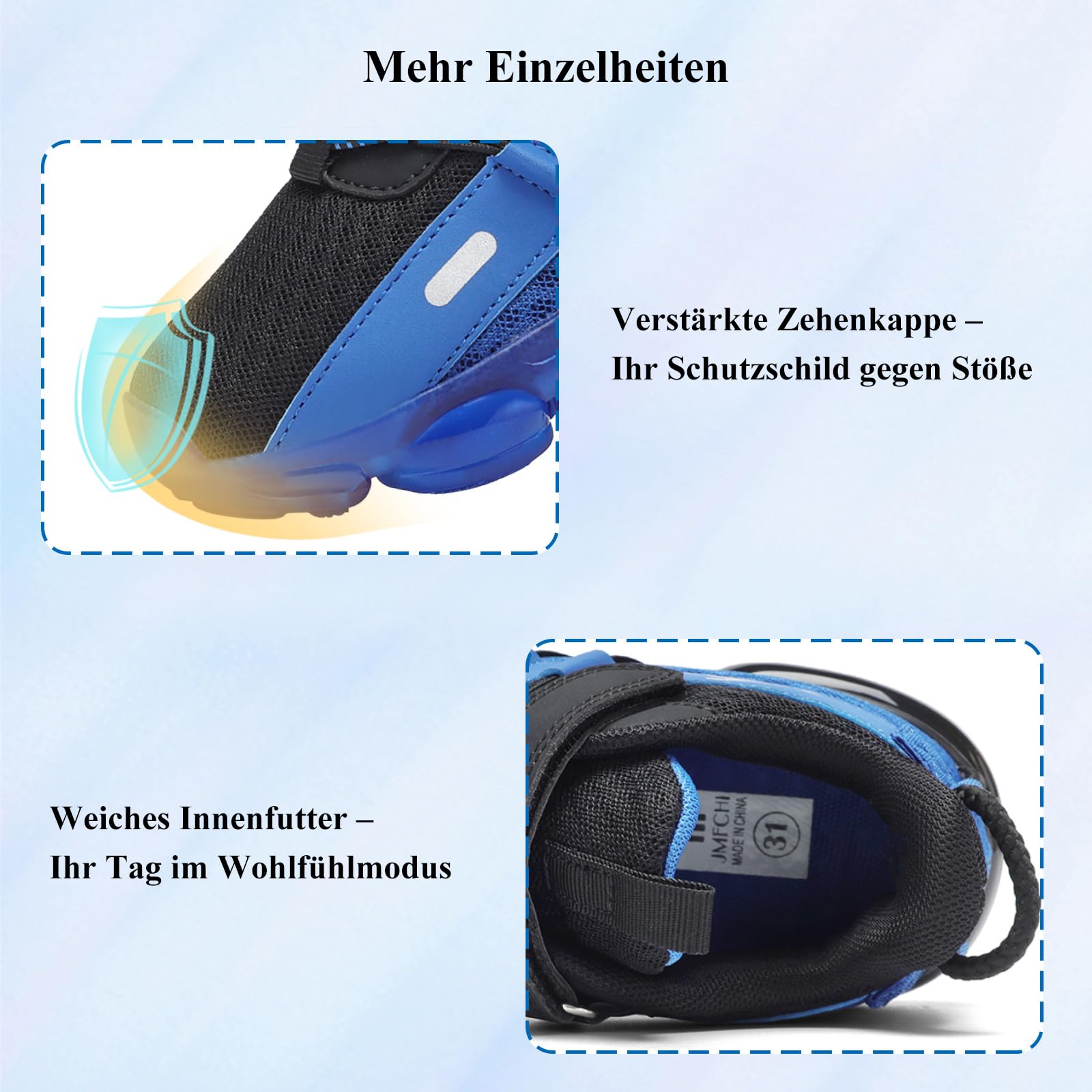 JMFCHI Scarpe da ginnastica per bambini, scarpe da ginnastica per bambini, scarpe sportive, casual, traspiranti, leggere, per bambini, unisex
