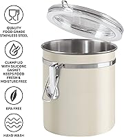 Vista 65 de Frasco hermético Oggi de acero inoxidable con tapa transparente y cierre de sujeción, Plateado