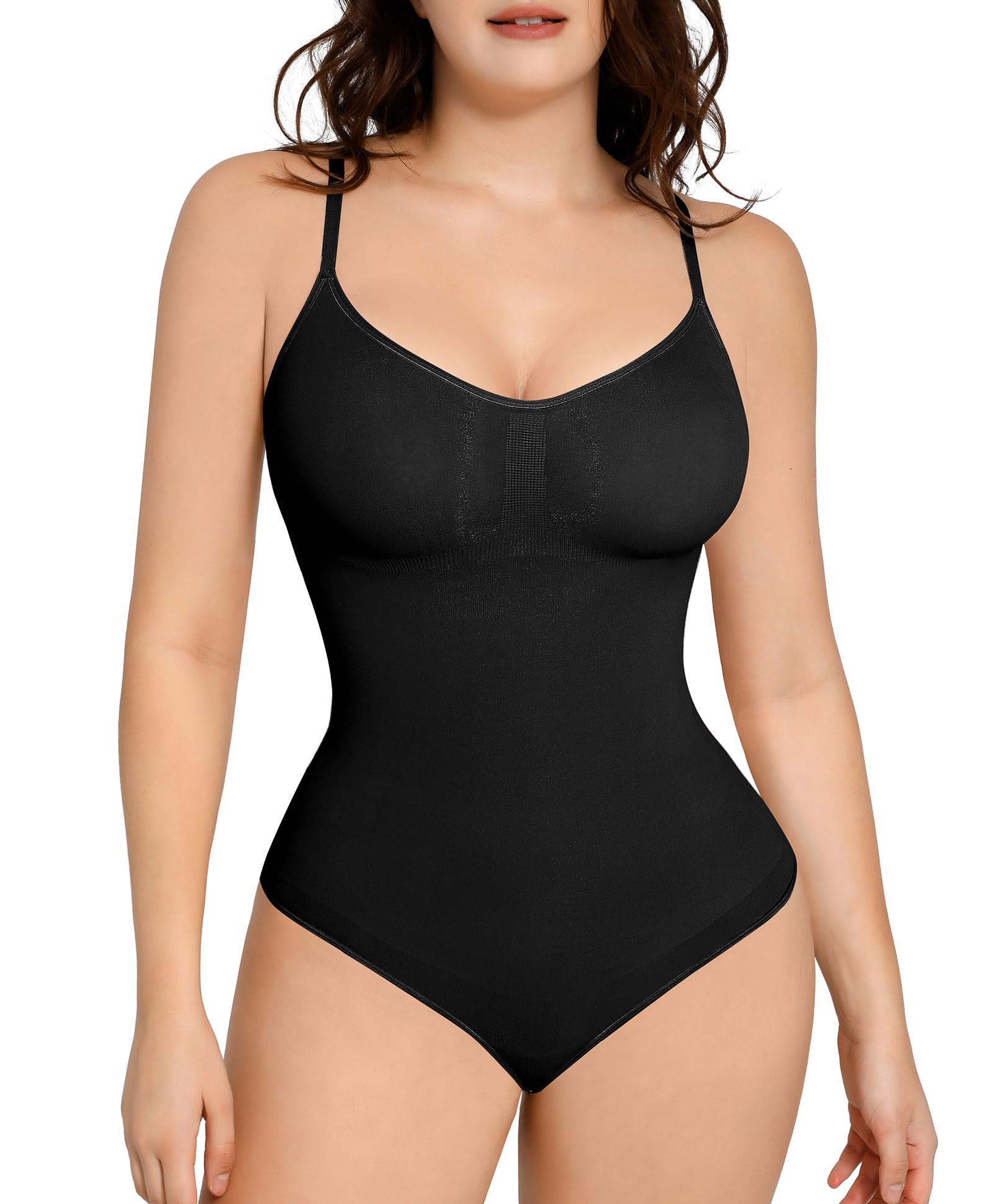FeelinGirl Shapewear Bodysuit for Women Tummy Control Shaper Thong Seamless Body Shaper
