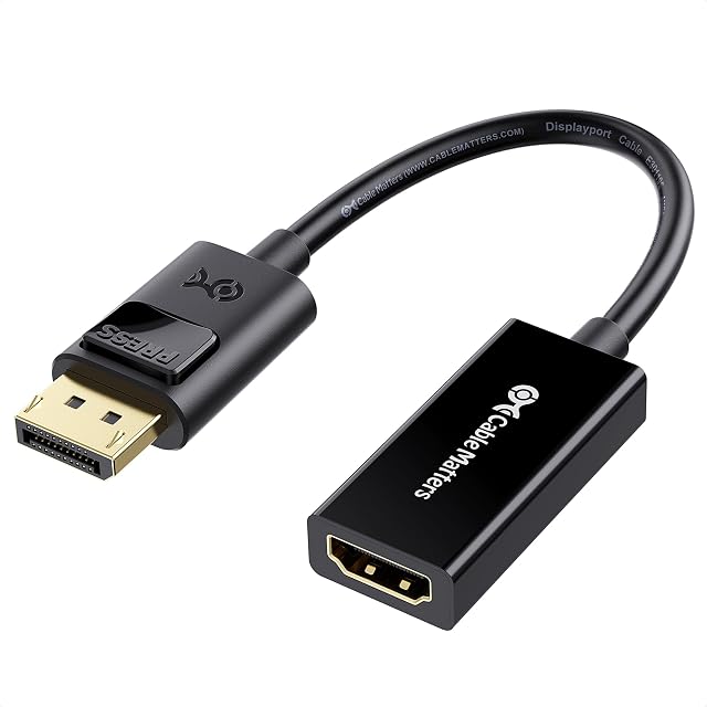 Cable Matters DisplayPort to HDMI Adapter (DP to HDMI Adapter is NOT Compatible with USB Ports, Do NOT Order for USB Ports on Computers)