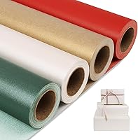 Vista 18 de NESCCI Papel de Regalo Blanco Roto Mate, Papel de Brillo Perlado de Color Sólido, Papel de Regalo, Perfecto para Bodas, Día de San Valentín