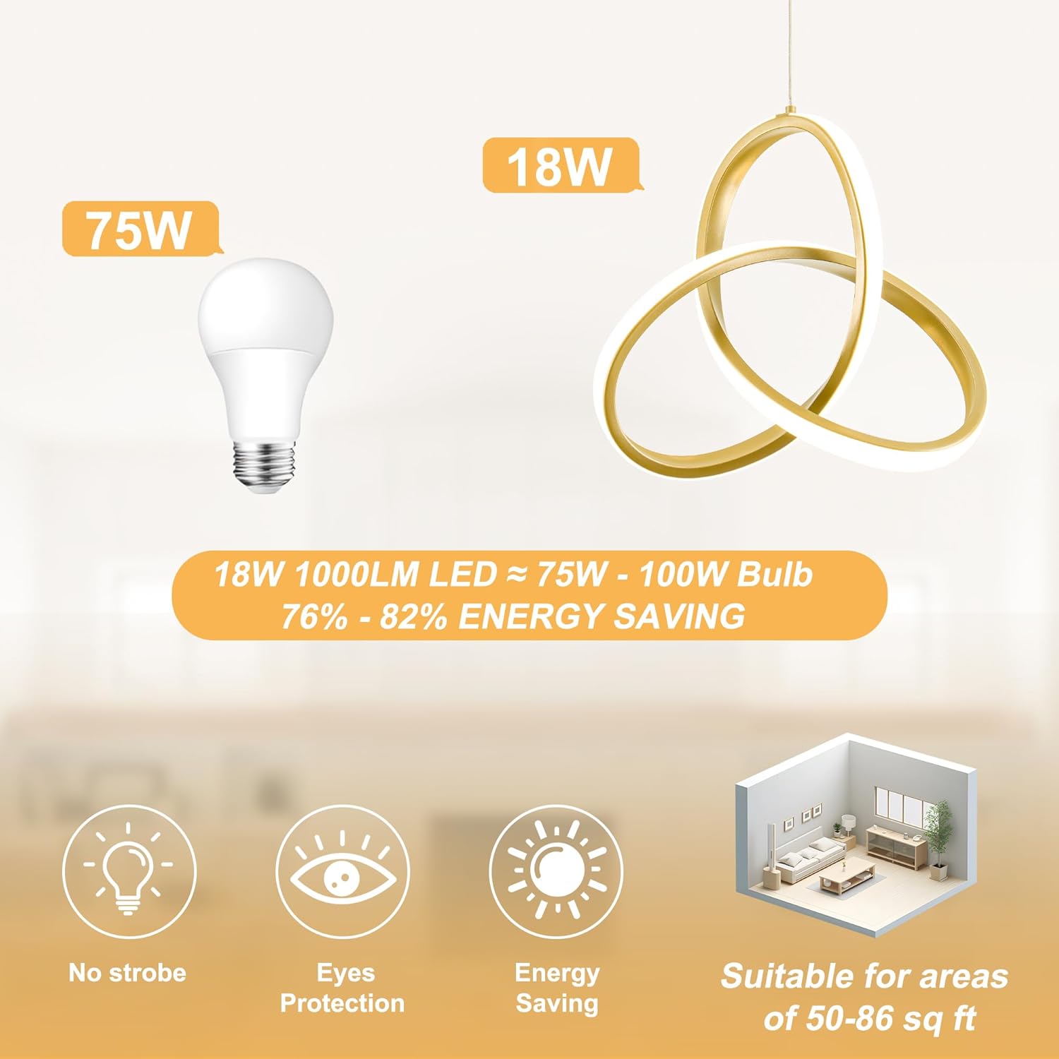 MAYNA Spiral Kitchen Island Pendant Lights, 4000K Modern Led Chandelier Light Fixture, 18W Adjustable Hanging Light Fixtures for Kitchen Island Dinning Room, 3 Pack (Gold)