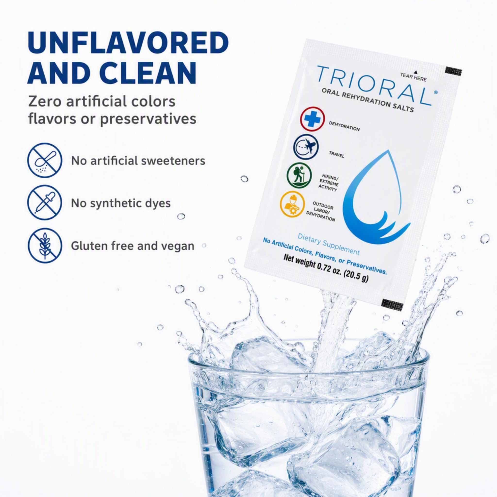 TRIORAL Electrolyte Powder Oral Rehydration Salts, 100 Drink Packets — Amazon image 4
