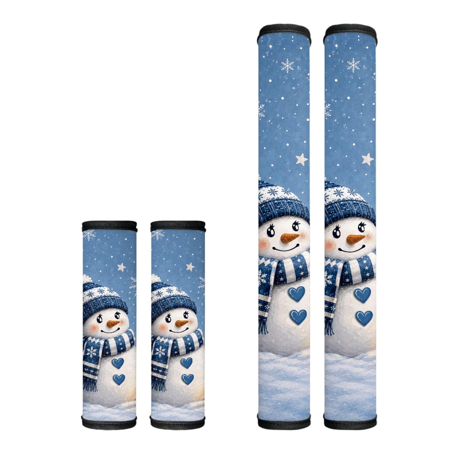 Dreaweet Cute Snowman Christmas Fridge Handle Covers Set of 4, Washable