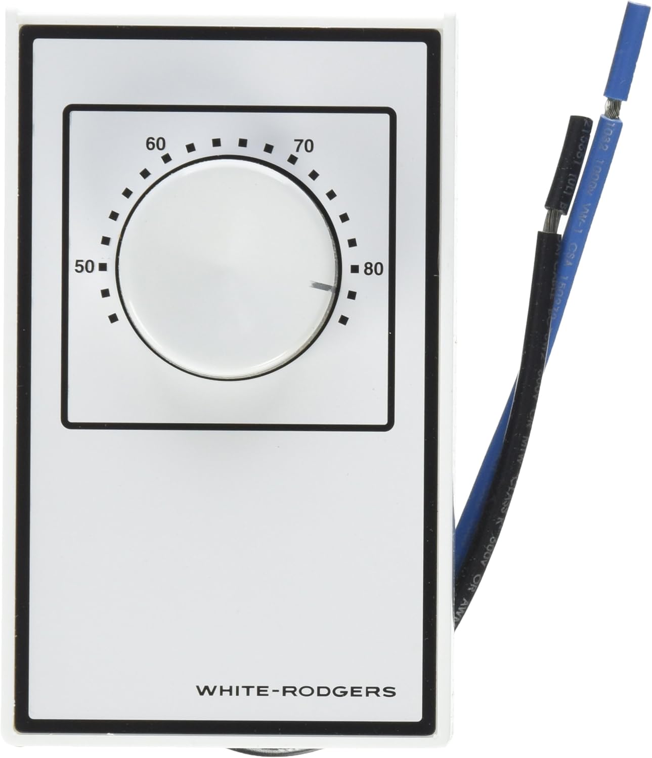 Emerson 1A65W641 Line Voltage Baseboard Thermostat, White, Thermostats