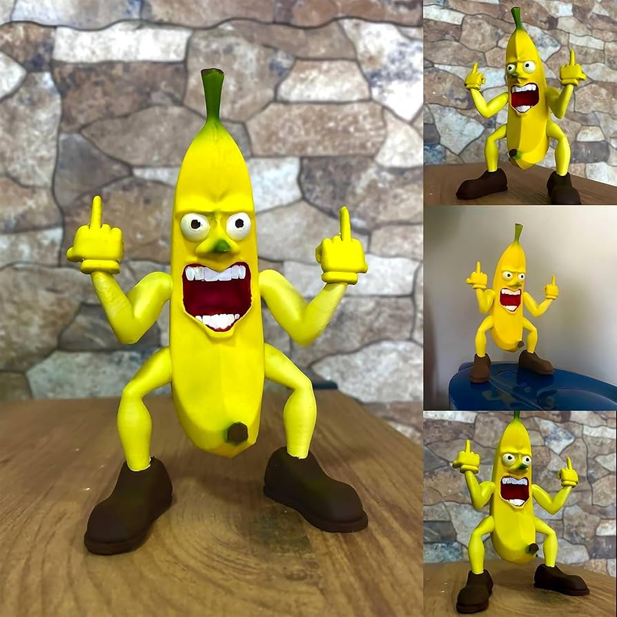 バナナの立体装飾品　BANANIA 広告フィギュア オブジェ　樹脂製 バナナの立体装飾品 BANANIA 広告フィギュア オブジェ 樹脂製