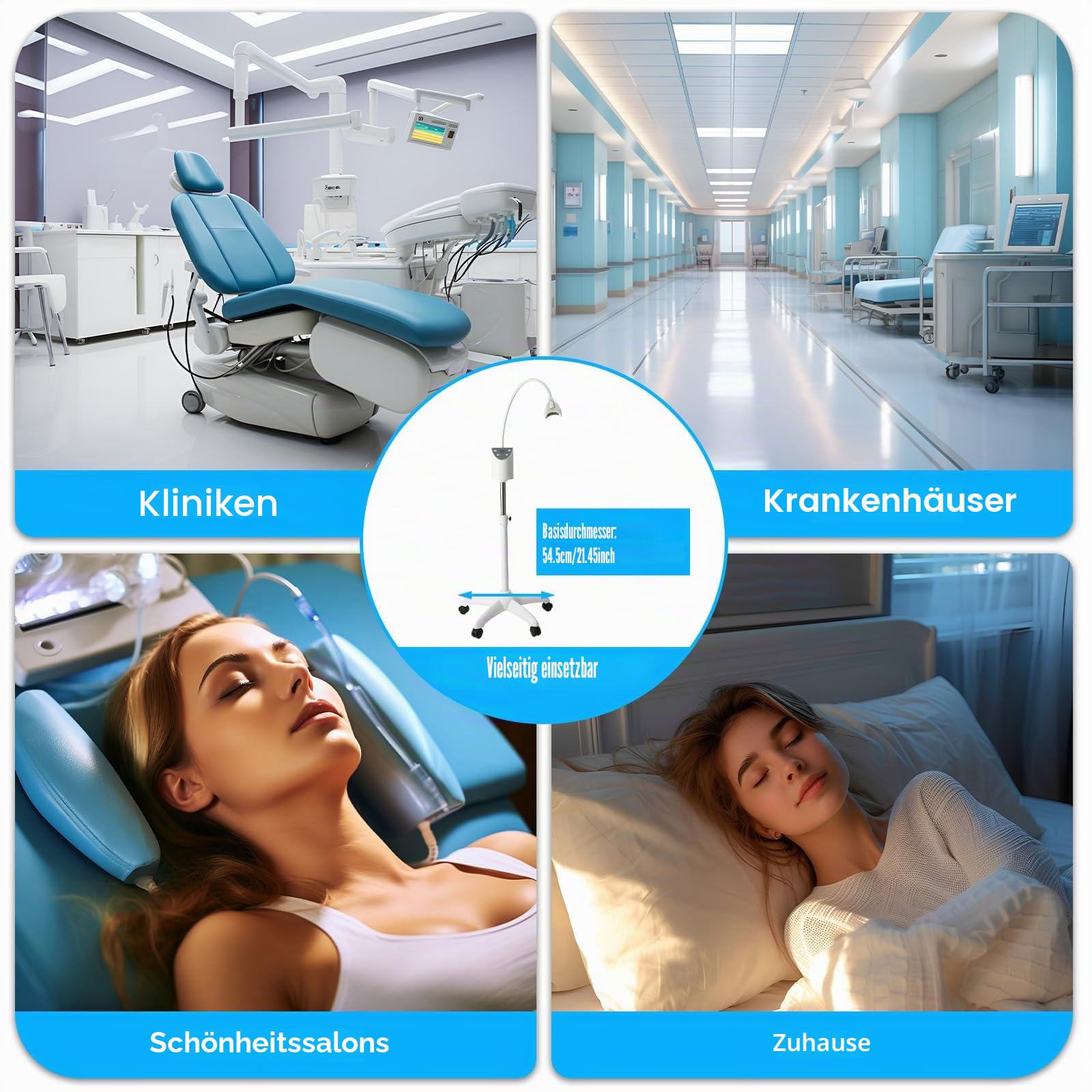 MINRS Dental LED Whitening Lampe Dental Teeth Whitening Accelerator Gerät Mobile Zähne Accelera Stand Licht Zahnaufhellung Aufhellung zähne Zahn Bleaching Dental Zahnweiss Lampe