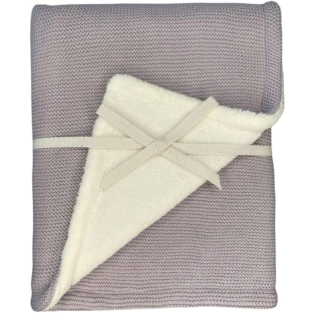 DIKOS® Premium Babydecke Winter (Grau) – kuschelweiche Winterdecke für Neugeborene Jungen & Mädchen aus Bio-Baumwolle & warmem Fleece (Oeko-TEX 100) – stylische Kinderwagendecke & Geschenk zur Geburt