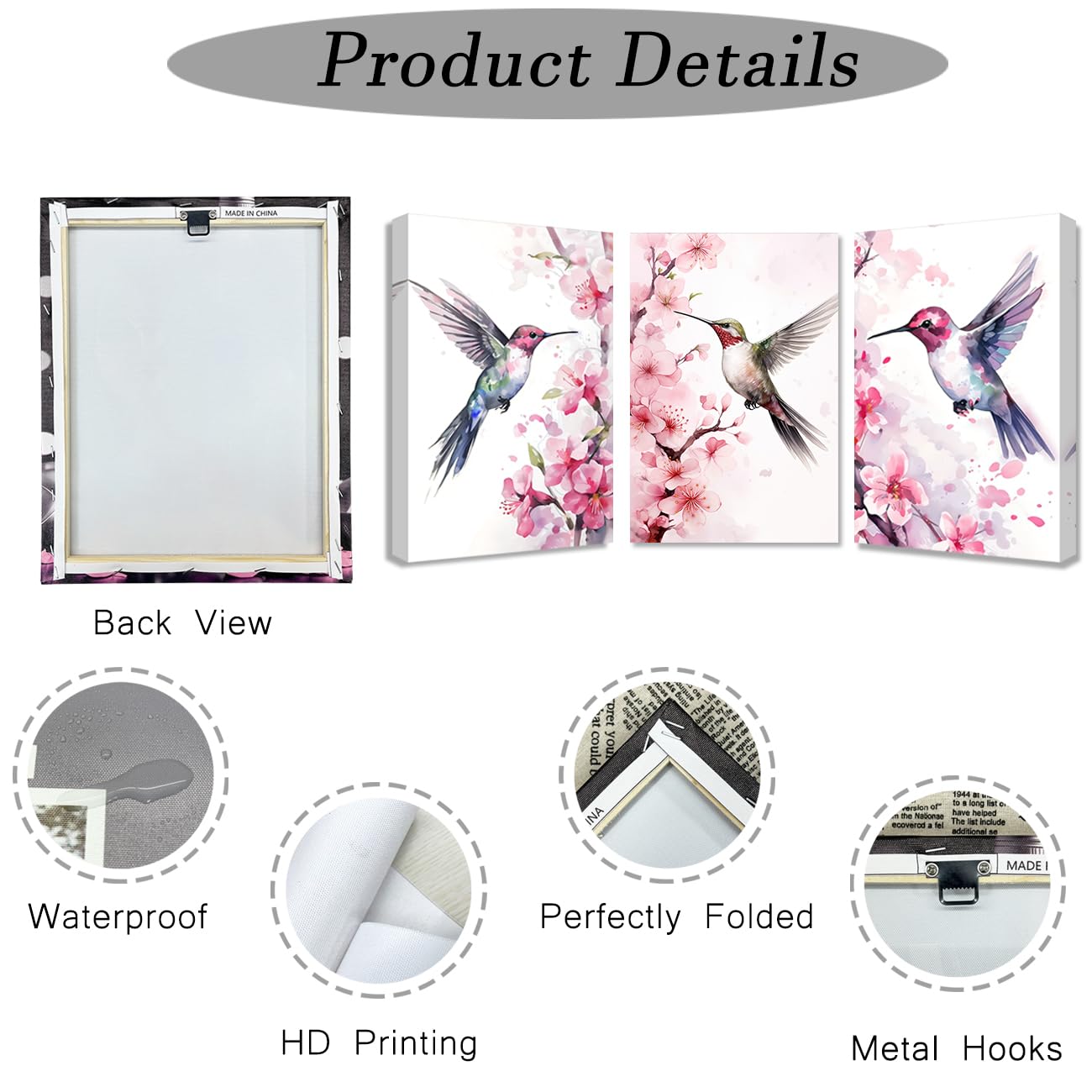 Hummingbird Theme 3 Pieces Duvet Cover Set Queen Size，Bedding Bi 並行輸入品 JSWLYWMTPJ 3 Pieces Hummingbird Outdoor Metal Birds Wall Art Decor For  Living Room Corridor Multi-Posture Hummingbird Metal Artwork :  :