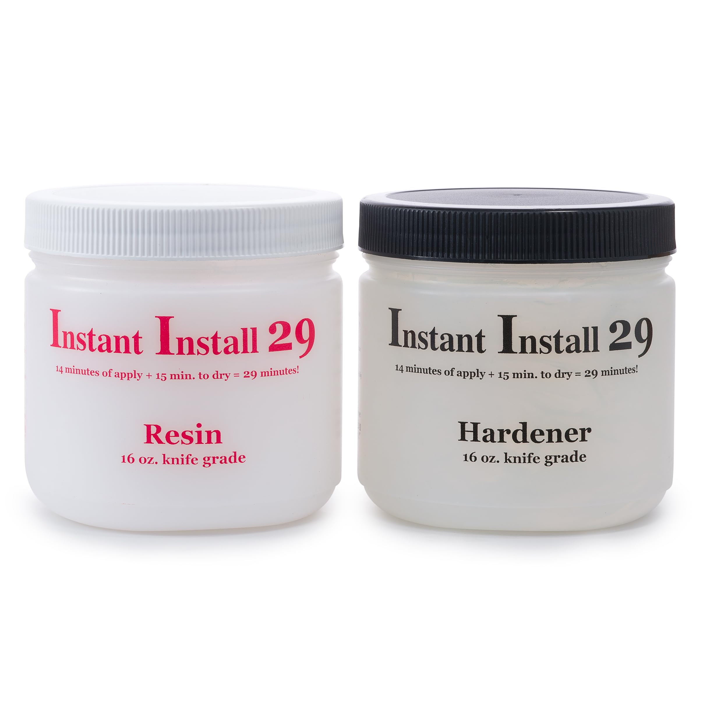 Instant Install 29 – 1 Quart Epoxy Permanent Repair Kit – Granite, Marble, Porcelain, Quartz, and Tile – Chips/Cracks – Rebonds/Rebuilds Missing Pieces – Dry in 29 Minutes – Tintable with EZ-Tint