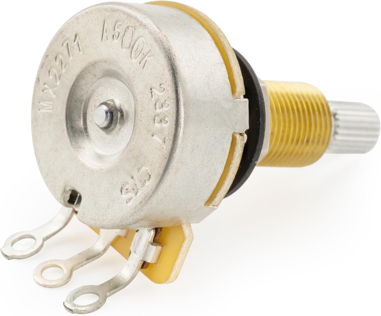 CTS 450 A500K Pots Long Split Shaft 3/4 Inch 10% Audio Taper Potentiometers for Electric Guitar Bass (Set of 4)