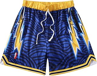 BOOMLEMON Men's Basketball Shorts Gym Training Workout Athletic Shorts Mesh Graphic Print Running Short Pants