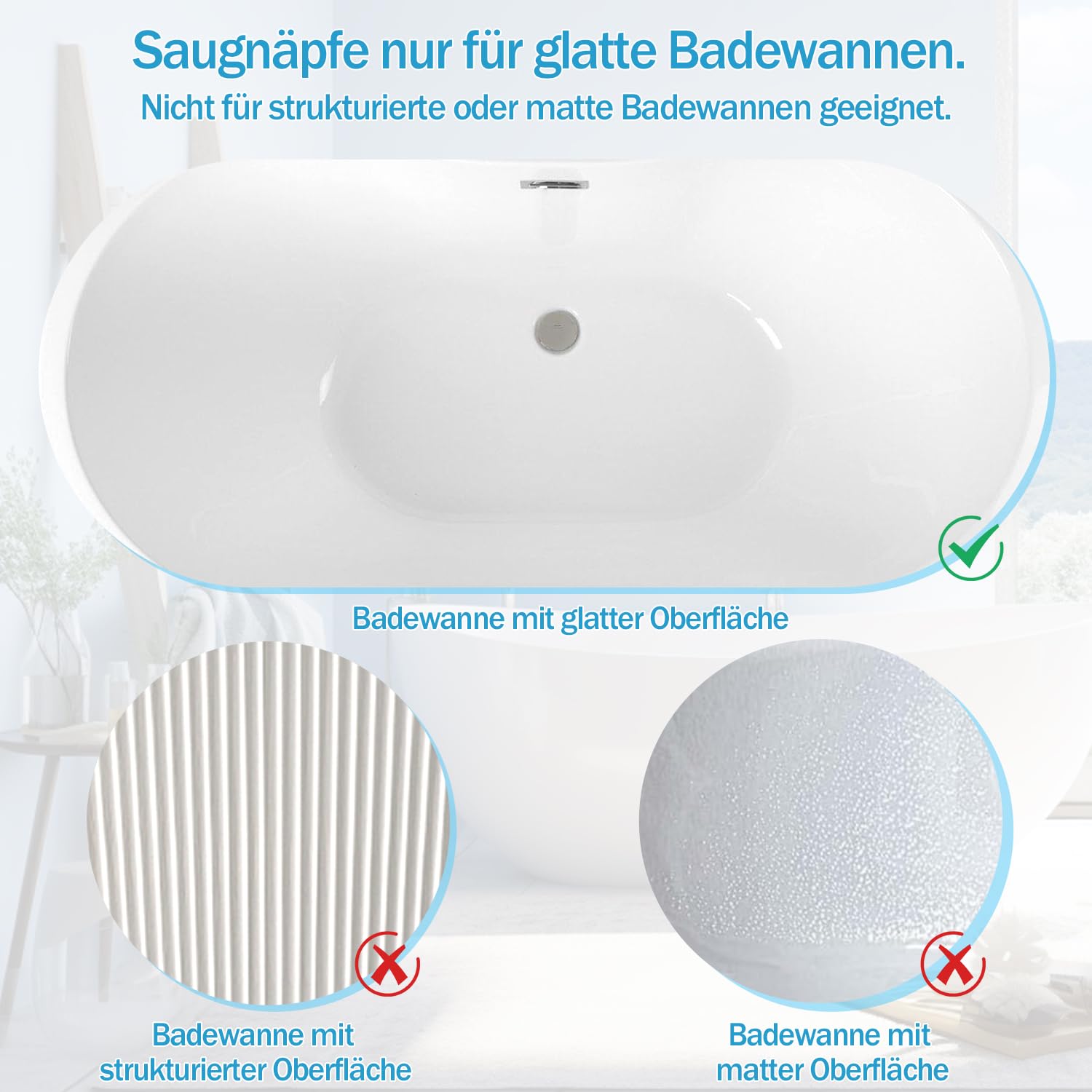 Crossing King Sprudelmatte Badewanne, Badewanne Spa-Matte Grau